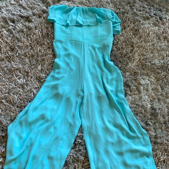 💙 Baby Blue Strapless Jumpsuit 💙 LIKE NEW - Picture 1 of 6
